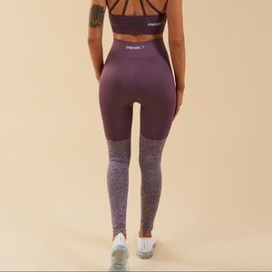 Gymshark two toned purple seamless leggings size S